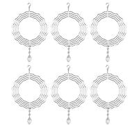 Fuhjythy 6 Pz Girandole Un Un Sublimazione Spazi Grezzi Girandole Un 3D Girandole Un Sospese per La Decorazione del Giardino All'Aperto 8 Pollici