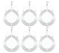 Fuhjythy 6Pack 8 Pollici Girandole A Sospese Girandole A Natalizie Vuote Regali di Natale per la Decorazione del Giardino con Campana di Natale