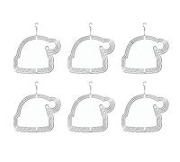Fuhjythy 6Pack 8Inch Sublimation Wind Spinner Blanks Wind Spinners Outdoor Hanging for Garden Yard, Christmas Hat