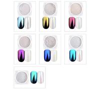 Fuhjythy 7 Pigmenti per unghie Manicure per unghie in polvere per unghie in polvere cromata