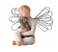 Fuhjythy Abbracciando la Mia Felicità Decorazione da Tavolo in Resina Ornamento Figura Simpatia Regalo Commemorativo per Animali Domestici Ornamento Regalo Artigianale C