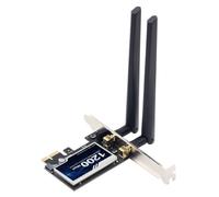 Fuhjythy Adattatore Wireless PCI-e Dual Band da 1200 Mbps Scheda WLAN WiFi 802.11ac per Desktop Supporta PCI Express per Desktop Supporta Win7/8/10/11