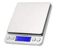 Fuhjythy Bilancia da Cucina Digitale nel Acciaio Inossidabile, Mini Bilancia per Alimenti 3Kg / 0.1G, Bilancia Elettronica, Bilancia Digitale Ricaricabile USB