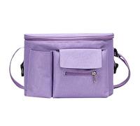 Fuhjythy Borsa per Passeggino Borsa per Mummia Multifunzionale Borsa per Carrozzina Pacchetto Impermeabile per Mamma e Bambino Viola