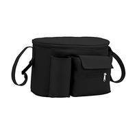 Fuhjythy Borsa per Passeggino Borsa per Mummia Multifunzionale Borsa per Carrozzina Pacchetto Impermeabile per Mamma e Bambino Nero