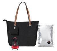 Fuhjythy Borsa per Vino, Borsa Frigo da Spiaggia per Regalo da Viaggio, Borsa Portaoggetti Isolata A Prova di Perdite con Scomparti con Beccuccio Nascosto
