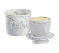 Fuhjythy Butter Crock per Bancone con Acqua, Contenitore per Burro Spalmabile Burriera In Ceramica con Coperchio per Bancone B