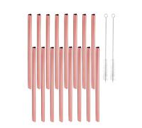 Fuhjythy Cannucce Riutilizzabili In Acciaio A Forma di Cuore con 2 Spazzole per La Pulizia