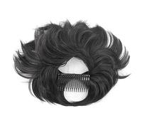 Fuhjythy Chignon Disordinato Pezzo Pettine Laterale Clip nel Chignon Scompigliato Parrucchino per Acconciatura Scompigliata Regolabile A