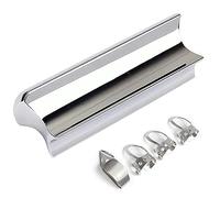 Fuhjythy Chitarra Elettrica Tone Bar 76mm Round Nose Solid Slide Bar Acciaio Inossidabile 4 Dito Indice Plettri In Metallo