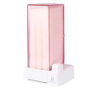 Fuhjythy Distributore Automatico di Dischetti di Cotone, Organizer Antipolvere per Cosmetici e Salviette per Unghie, Tipo A Pressione, Pelucchi