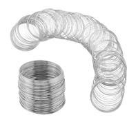 Fuhjythy Filo per Gioielli con Perline da 500 Anelli, Calibro 22, Braccialetti In Filo di Acciaio con Memoria, Braccialetti In Sfuso per La Creazione di Gioielli