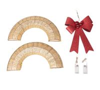 Fuhjythy Ghirlanda Natalizia per Scale in 1 Pezzo per Scale, Porte, Caminetti, Finestre, Decorazioni Natalizie per Interni Ed Esterni con Luce da 20 Pollici