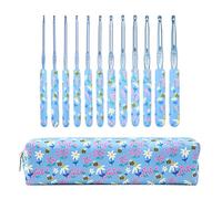 Fuhjythy Kit da 12 Uncinetti, da Uncinetto, Set da Uncinetto Ergonomico per Lavori A Maglia, da Cucito, Strumento DIY