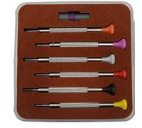 Fuhjythy Kit di 6 Cacciaviti per La Riparazione di Orologi per 3135 2135 Cacciavite per La Riparazione del Movimento T0.8-1.0-1.2-1.4-1.6-1.8 Strumento per Orologiai