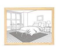 Fuhjythy Light Painting LED Night Light Lampada da Comodino Atmosfera Lampada da Tavolo Decorazione da Parete Camera da Letto Decorazione Domestica Regalo B-Single-S