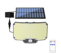 Fuhjythy Luce Solare da Esterno Lampada da Parete Giardino Solare 234LED Luce Solare da Esterno Sensore Lampada da Parete Giardino LED Solare Super Sensore di Movimento