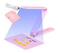 Fuhjythy Luce UV per Indurimento Della Resina Luce UV Pieghevole con 18 Perle di Lampada Lampada Grande per Stampi, Realizzazione di Gioielli, Mestieri Fai-Da-Te B