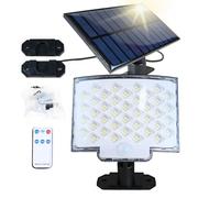 Fuhjythy Luci Solari per Esterni 160 LED Luci Solari Esterne Impermeabili con Sensore di Movimento A 3 Modalità Luci Solari Divise con Alimentazione Solare