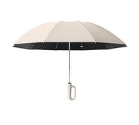 Fuhjythy Ombrello Pieghevole Inverso Completamente Automatico con Ombrelli UV A Strisce Riflettenti Antivento per Viaggi con Maniglia A Moschettone,A