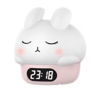 Fuhjythy Orologio con Luce Notturna : Ti Accompagna A Dormire. Conigli Timidi Pat, Sveglia con Luce Notturna, Camera da Letto.