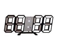 Fuhjythy Orologio Digitale A LED 3D Orologio da Parete Luminoso Spina USB Multifunzionale Orologio Elettronico Decorazione per la Casa, Facile Installazione
