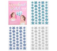 Fuhjythy Patch per Brufoli per Acne Sul Viso 120 Punti Idrocolloidi, Colorati Punti Silver + Blue + Blue-Green