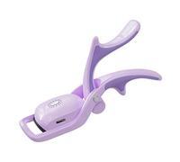 Fuhjythy Piegaciglia Riscaldato Piegaciglia Elettrico Piegaciglia Riscaldato USB Ricaricabile con Pettine, 3 Modalità di Riscaldamento Viola