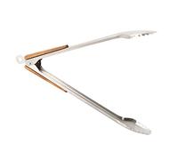 Fuhjythy Pinza per Barbecue nel Acciaio Inossidabile Cucina Resistente al Manico nel Legno Pinza per Cucina Più Grande Attrezzi per Esterni Clip per Barbecue Clip per Barbecue