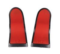 Fuhjythy Plastica Gomma Piegata L2 R2 Pulsanti Di Trigger Estesi Per Gioco Controllore Grilletto Extender (Nero + Rosso)