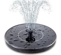 Fuhjythy Pompa Solare da 3,5 W per Abbeveratoi per Uccelli, Indipendente e Galleggiante con 6 Ugelli Personalizzabili