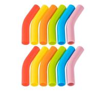 Fuhjythy Punte di Cannuccia In Silicone Punta di Ricambio per Cannuccia Riutilizzabile per Cannucce In Metallo In Acciaio Inossidabile con Diametro Esterno di 8 mm Multicolore