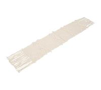 Fuhjythy Runner da Tavolo nel Macramè, Decorazione da Tavola per Matrimonio Boho, Stile Vintage e Sala da Pranzo BohéMien, Beige Bianca