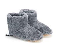 Fuhjythy Scarpe Riscaldanti USB Invernali Scarpe Elettriche Tappetino Riscaldante Peluche Calde Pantofole Elettriche Piedi Solette Riscaldate Grigio