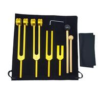 Fuhjythy Set di Diapason da 4 Pezzi, Diapason per Chakra Musicale, Terapia del Suono, Mantiene Corpo, Mente e In 128C