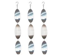 Fuhjythy Set di Dischi Scaccia-Uccelli Altamente Riflettenti, 9 Dischi Metallici Decorativi per Giardini Esterni, Deterrente per Uccelli per Cortile, Cortile, Fattoria