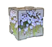 Fuhjythy Specchio Cubo Notturno con Luce Notturna A LED con Tulipani Fai da Te. Kit Materiale per Realizzare A Mano e Decorare la Lampada per la Camera.