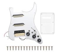 Fuhjythy SSH-Coil Splitting Battipenna per Chitarra Elettrica 2 Mini Humbucker + 1 Humbucker+Interruttore di Silenzio Piastra Antigraffio Precablata Caricata un Durevole