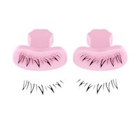 Fuhjythy Strumento per Timbri per Ciglia da Strumento per Trucco Occhi Fai da Te Estensioni Ciglia Inferiori Aspetto Naturale per Trucco Ciglia Finte Rosa per Principianti