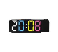 Fuhjythy Sveglia con Proiezione Semplice Orologio Elettronico con Display A LED con Caratteri e Visualizzazione della Temperatura Stile G