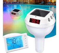 Fuhjythy Termometro Galleggiante per Piscina, Termometro Digitale Galleggiante Facile da Leggere per Piscina