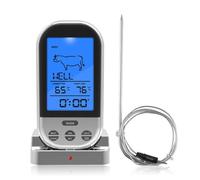 Fuhjythy Termometro Wireless Registratore di Temperatura Adatto per Cottura A Distanza di Cibi, Adatto per Forno, Affumicatura e Grigliatura con Sonda.