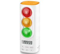 Fuhjythy Timer Visivo Display LCD Regolazione del Volume con 4 Suonerie per Bambini Scuola Casa