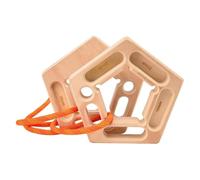 Fuhjythy Trave Sospensione in Legno per Arrampicata su, Trave Sospensione Portatile per Arrampicata su, Rinforzo per Allenamento Braccia con Presa per Trazioni