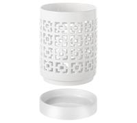 Fuhjythy Vaso per Orchidee con Fori, Vasi in Ceramica per Piante, Vasi per Fiori da Interno Ed Esterno per Rinvaso con Drenaggio e Sottovaso, 4 Pollici