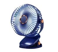 Fuhjythy Ventilatore A Clip da 6 Pollici 1200mAh USB Ricaricabile Forte Energia Eolica Mini Silenzioso Ventilatore da Ufficio per Desktop, Durevole Facile da Installare Facile da Usare Blu