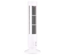 Fuhjythy Ventilatore un Torre USB Ventilatore un Torre Ventilatore Elettrico Mini Condizionatore D'Aria Verticale, Ventilatore un Piantana Bianca