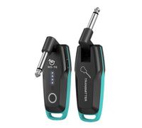 Fuhjythy WS-70 Trasmettitore Ricevitore Wireless per Chitarra Wireless per Chitarra Elettrica Trasmettitore Ricevitore Multicanale per Strumenti Musicali Parti Verde