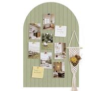 FUHSY Bacheca in feltro ad arco elegante perfettamente 90 x 60 cm, alternativa alla decorazione della parete dell'ufficio, 6 piastrelle adesive personalizzabili con spilli, bacheche per esporre foto