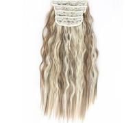 FUIBEJAE 4 PZ Clip in Estensioni Dei Capelli Lungo Ondulato Ondulato Ondulato Parrucche Dei Capelli Morbidi Ricci Per Il Quotidiano Partito Cosplay Parrucca,1b/613 22inch